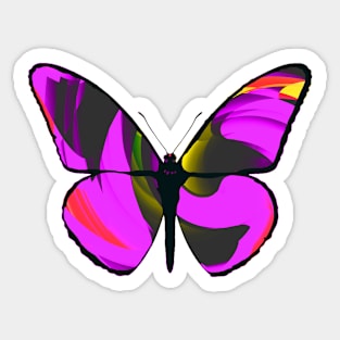 Purple  Butterfly by Cooltomica Sticker